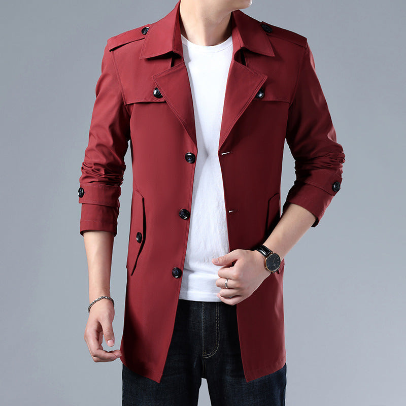 Herren Modische und elegante Trenchcoatjacke Drune