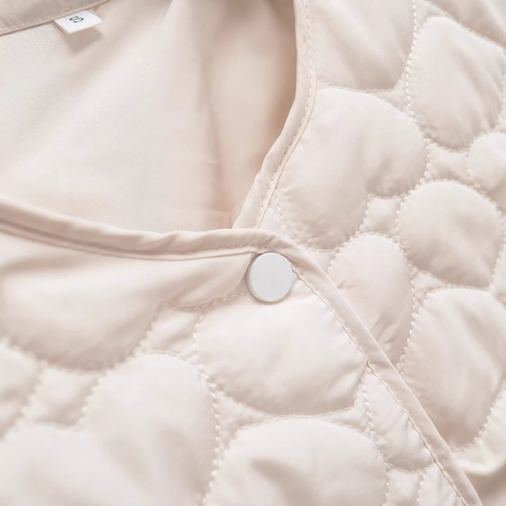 Damen Gesteppte Boxy-Übergangsjacke mit Herzsteppung und Herztaschen Drune