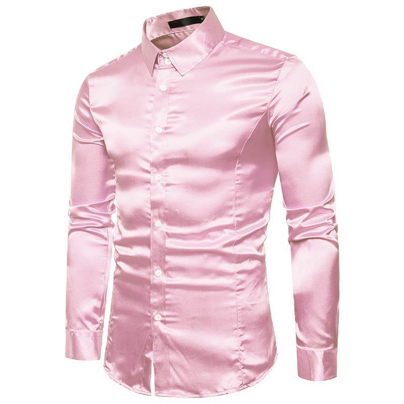 Herren elegantes Businesshemd aus hochwertigem Satin mit perfekter Passform Drune