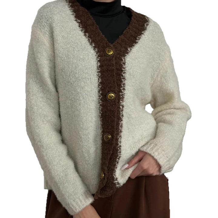 Damen Grob gestrickte Cardigan Drune