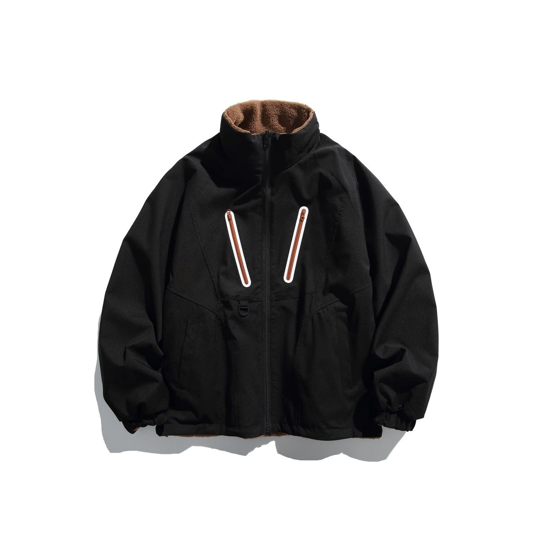 Unisex Technische Softshelljacke mit Fleece-Innenfutter und vertikalen Brustreißverschlüssen Drune