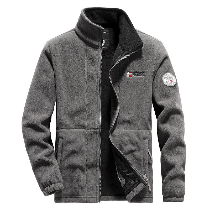 Herren Weiche Fleecejacke mit Stehkragen Drune