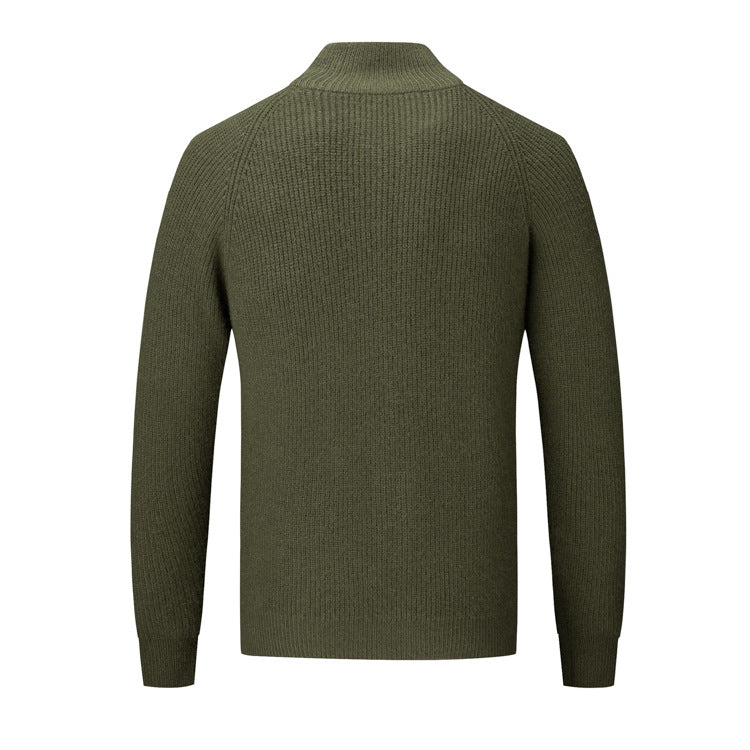 Herren Strickjacke mit hohem Kragen Drune