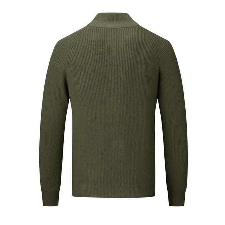 Herren Strickjacke mit hohem Kragen Drune