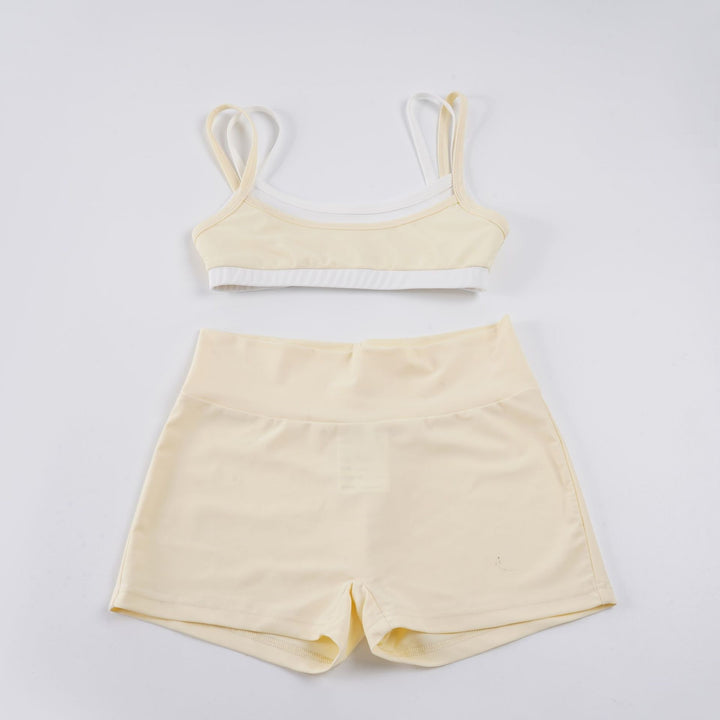 Damen Sportliches Zweiteiliges Set aus bequemem Material mit verstellbaren Trägern Drune