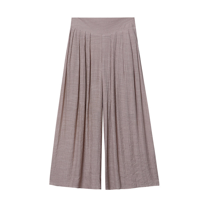 Damen weit geschnittene Palazzo-Hose mit Taillenknotendetail Drune