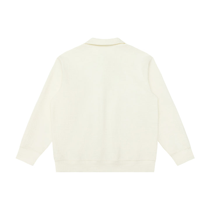 Unisex Waffelstrick-Poloshirt mit Polokragen und Halbknopfleiste Drune