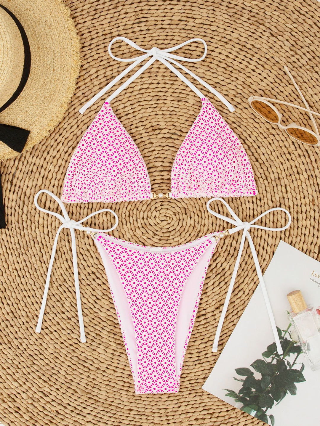 Damen Triangel-Bikini mit breiten Bindebändern Drune