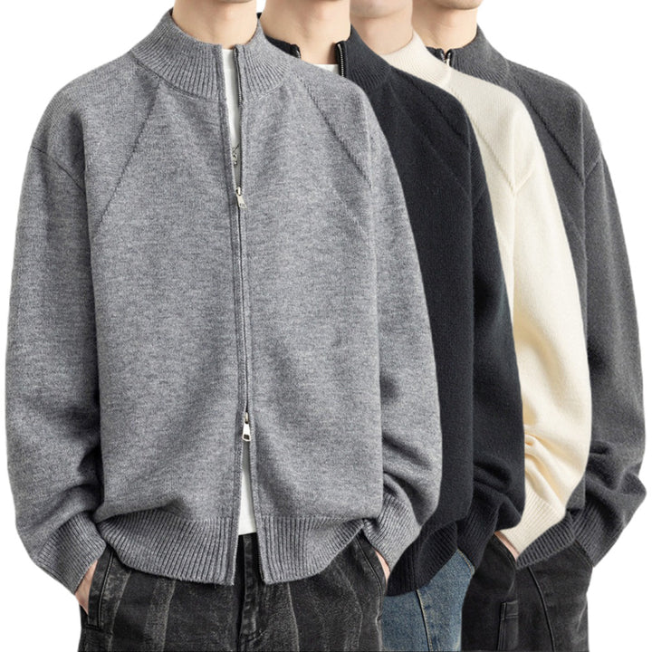 Herren Stilvolle Strickjacke mit Reißverschluss Drune