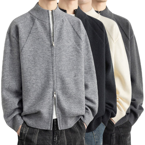 Herren Stilvolle Strickjacke mit Reißverschluss Drune
