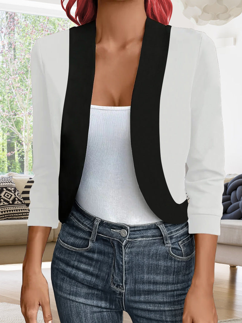 Damen Elegante Blazerjacke mit modernem Schnitt und Kontrastdetails Drune