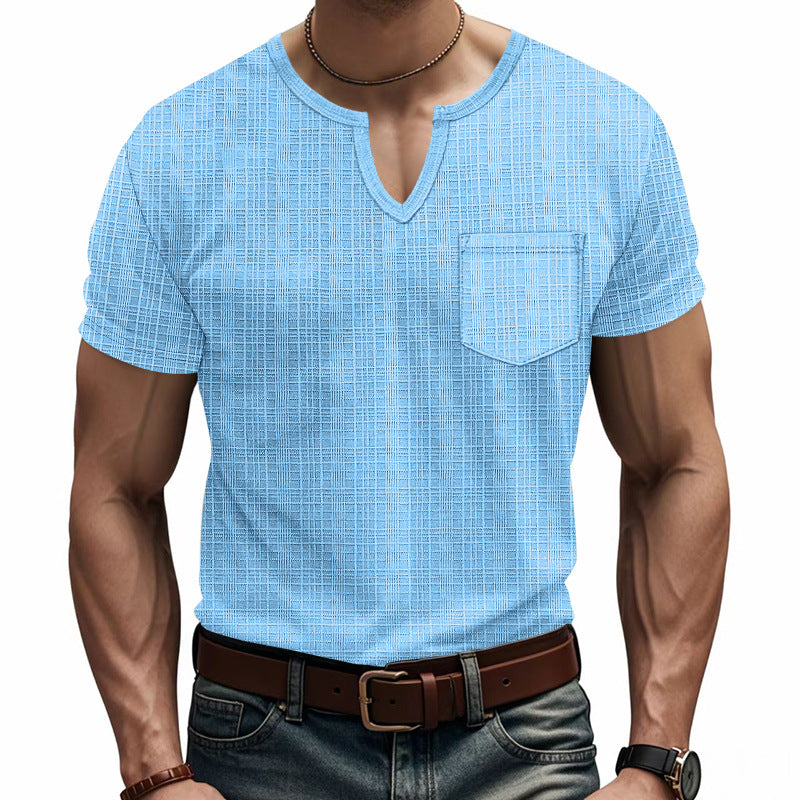 Herren Kurzarmshirt mit Struktur und Brusttasche Drune