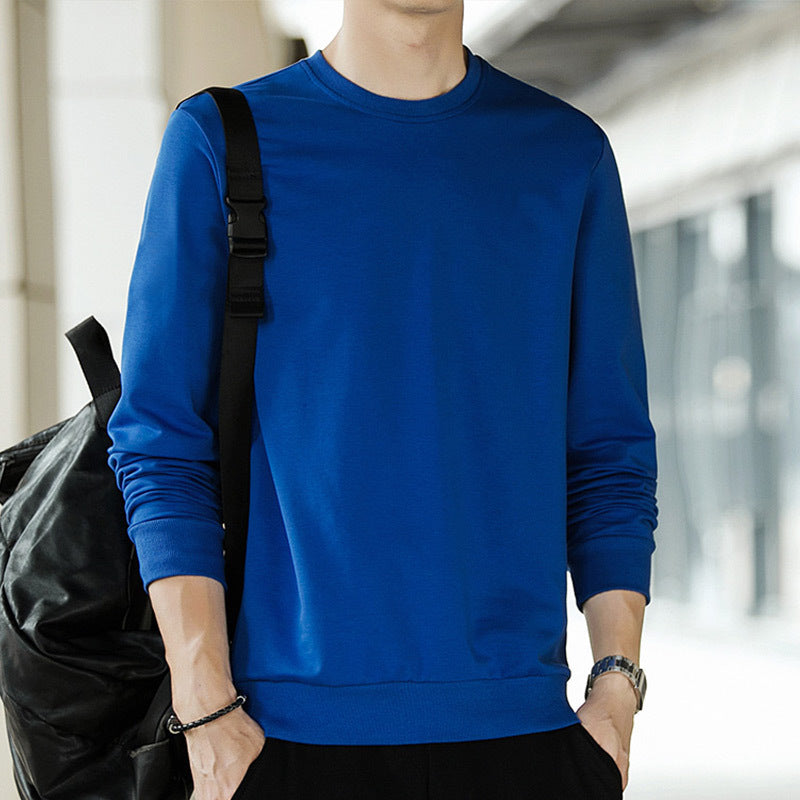 Herren Feines Baumwollmix‑Sweatshirt mit Rundhalsausschnitt und schmaler Passform Drune