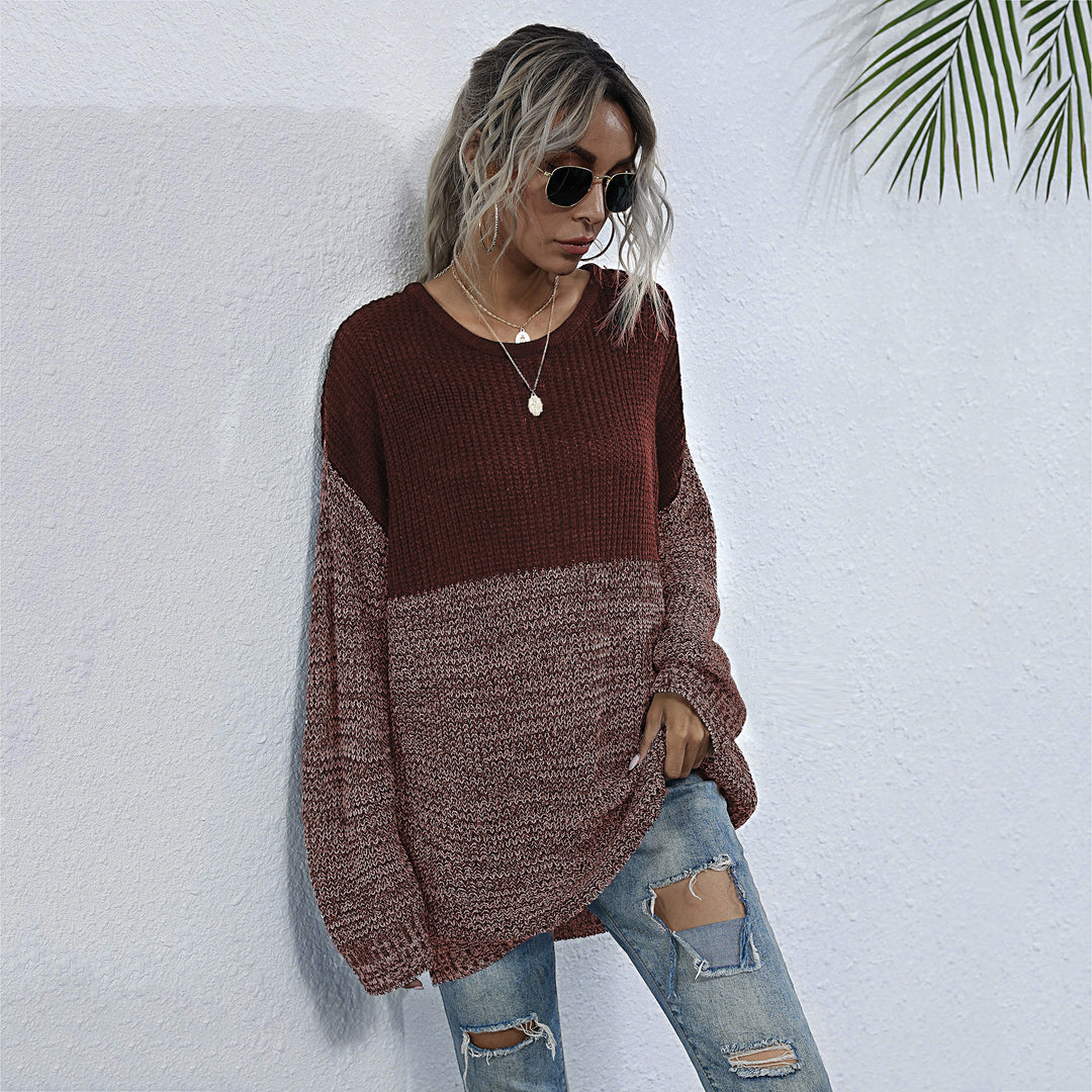 Damen Stilvoller Strickpullover mit luxuriösen Texturen Drune