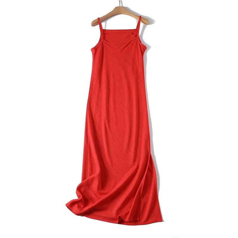 Damen Maxi-Kleid mit verstellbaren Spaghetti-Trägern und schmeichelndem Schnitt Drune
