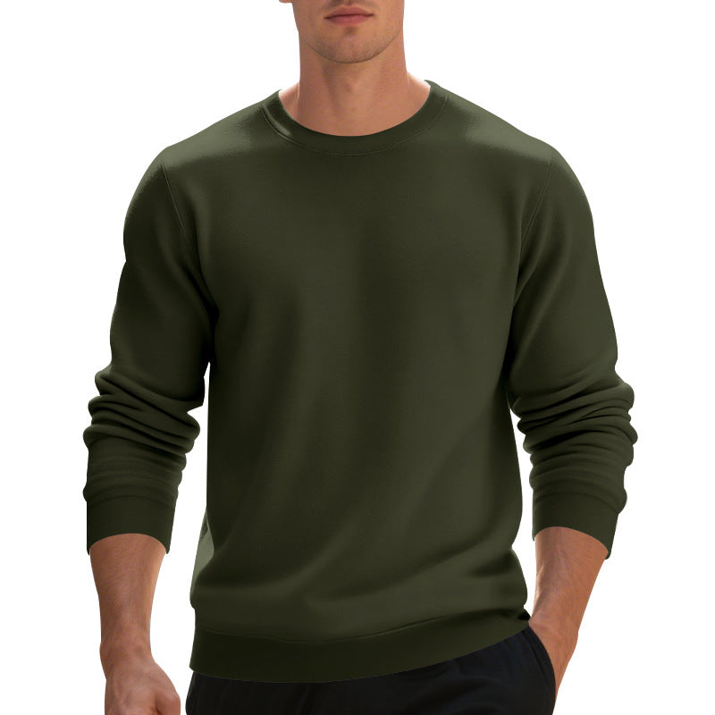 Herren nan weiches Rundhals-Sweatshirt aus Baumwollmix mit gerippten Bündchen und relaxed Fit Drune