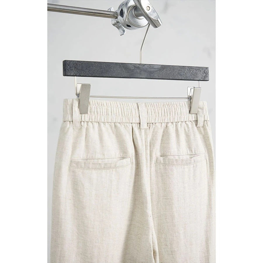 Damen Weitgeschnittene Leinenhose Drune