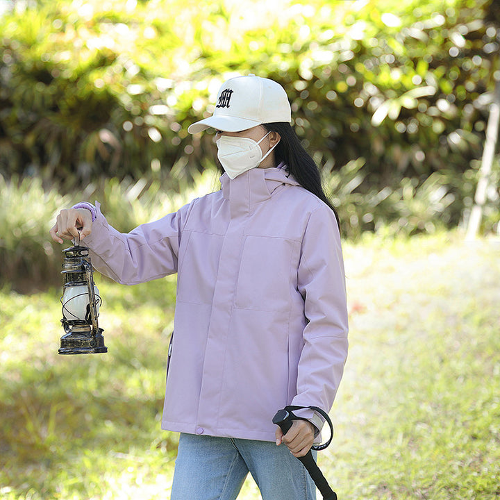 Unisex Wetterfeste Trekking-Softshelljacke mit hohem Kragen und leichter Thermofütterung Drune