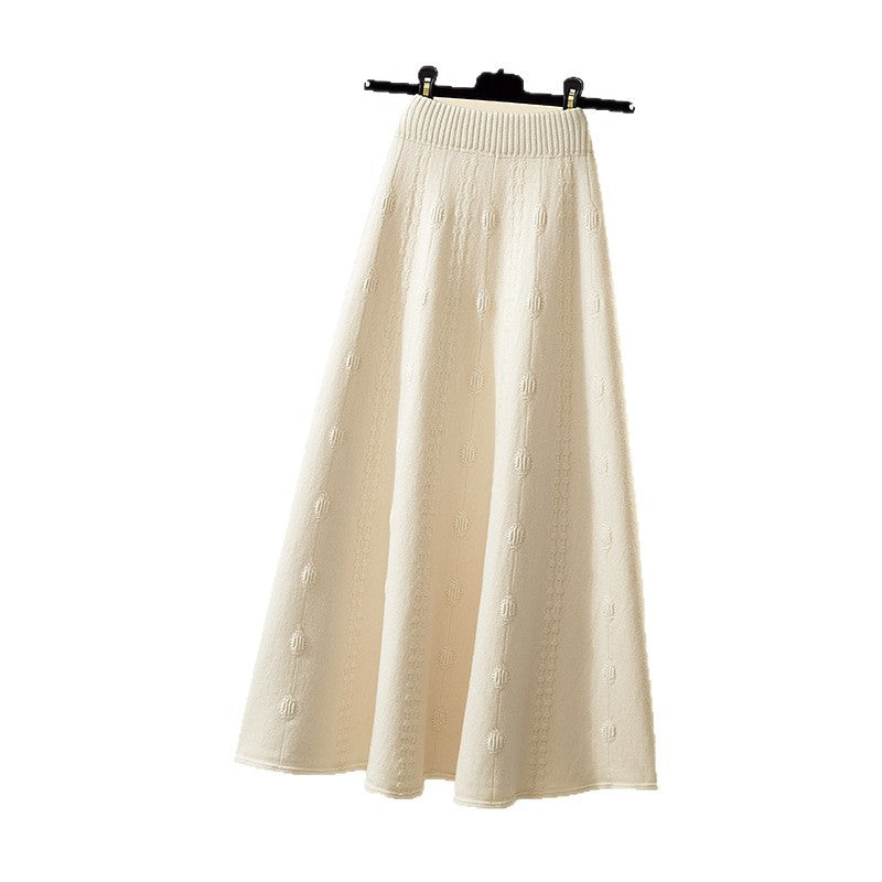 Damen Eleganter, luftiger Maxirock mit Rippstruktur Drune