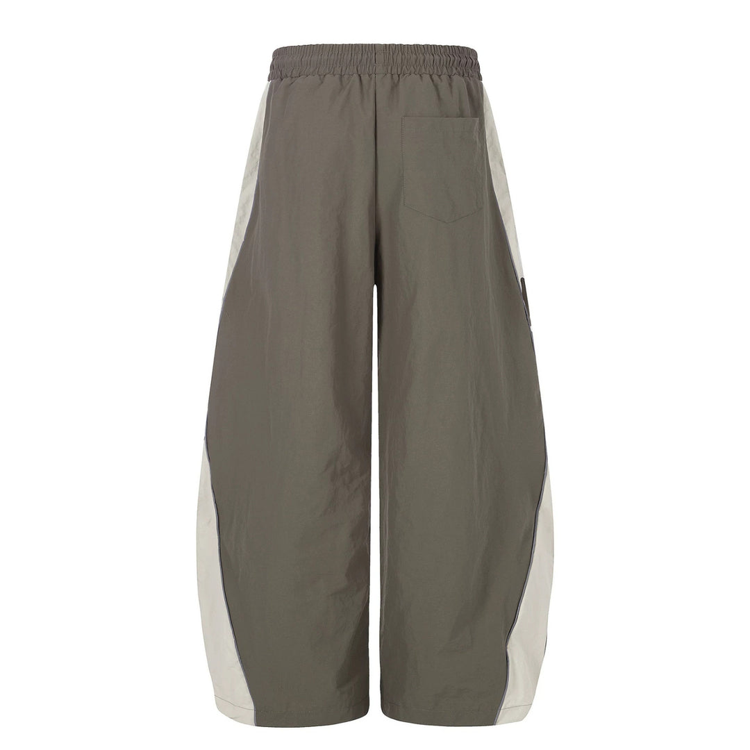 Damen Weite Knielange Loungebermudas mit Elastikbund, Tunnelzug und Nummern-Print Drune