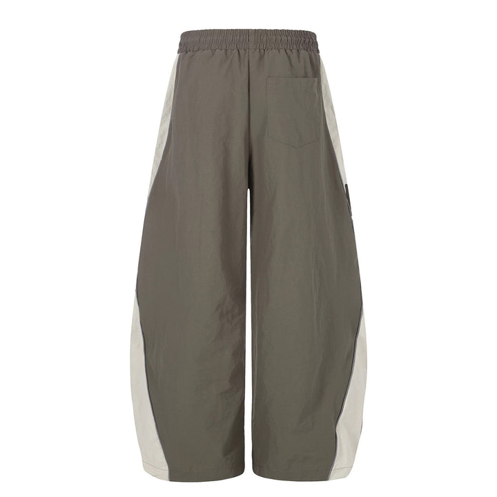 Damen Weite Knielange Loungebermudas mit Elastikbund, Tunnelzug und Nummern-Print Drune