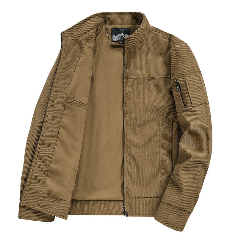 Herren modische Outdoor-Jacke mit strukturierten Details Drune