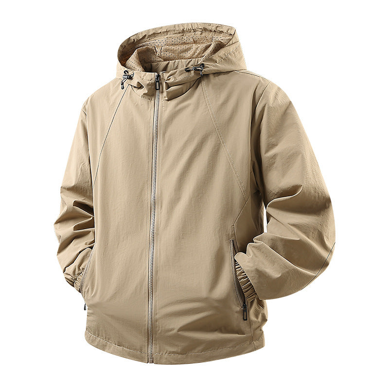 Herren Leichte Outdoor-Jacke mit Kapuze