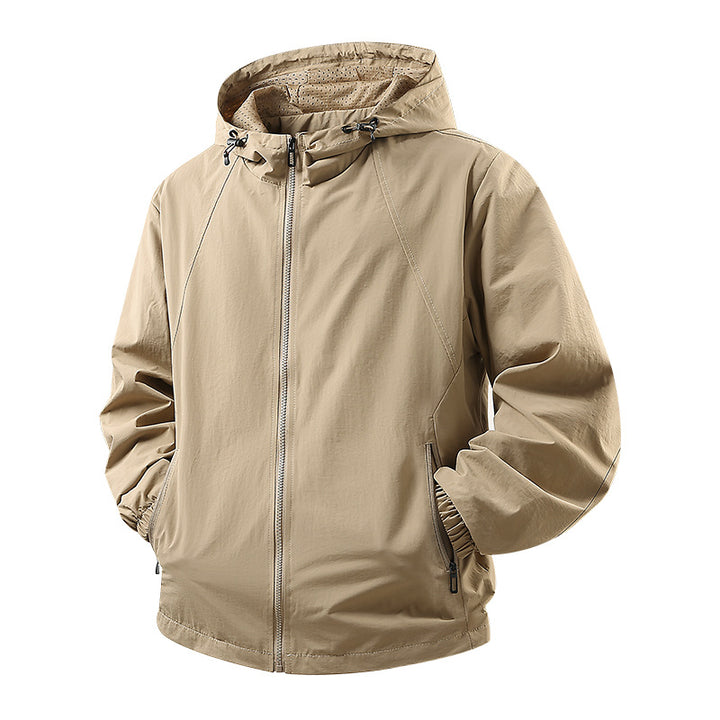 Herren Leichte Outdoor-Jacke mit Kapuze