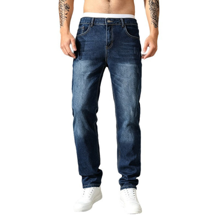 Herren Elegante Slim-Fit Jeans mit modischem Used-Look Drune