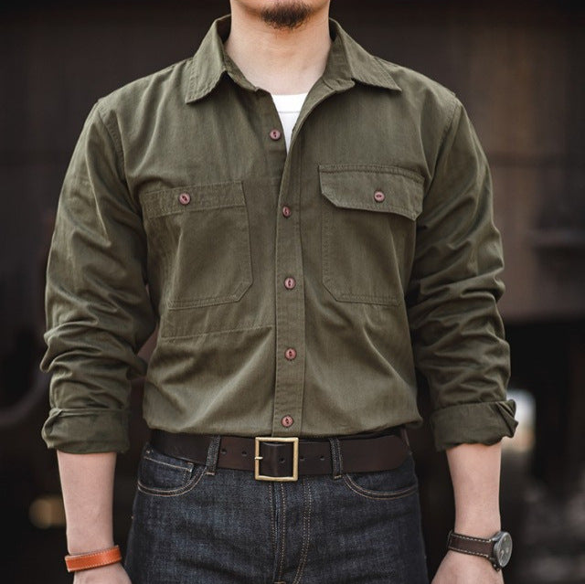 Herren Utility-Hemd mit Brusttaschen Drune