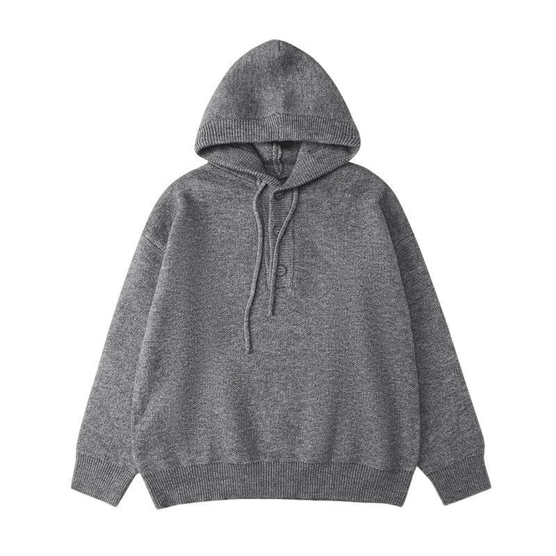Damen Kuscheliger Hoodie mit Knopfdetails Drune