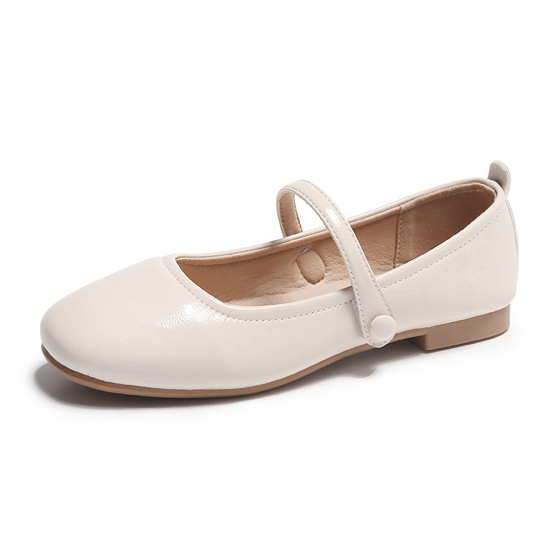 Damen Ballerina-Schuhe mit elegantem Riemen und schimmerndem Obermaterial Drune
