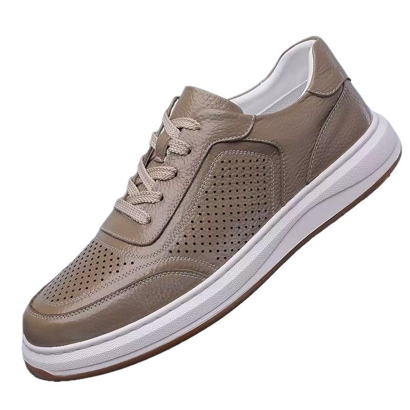 Herren Komfortable Leder Sneakers Drune