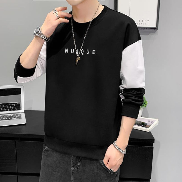 Herren Leichtes Colorblock-Sweatshirt mit Rundhalsausschnitt, gerippten Bündchen & minimalistischer Logostickerei Drune