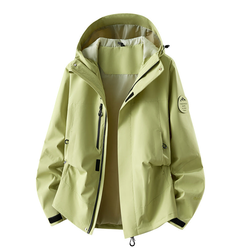 Damen technische dreilagige Softshell-Regenjacke mit getapten Nähten und Multifunktions-Taschen Drune