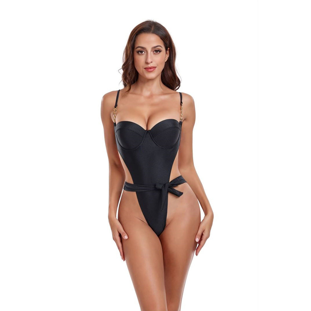 Damen Push-Up Badeanzug mit seitlichen Ausschnitten Drune