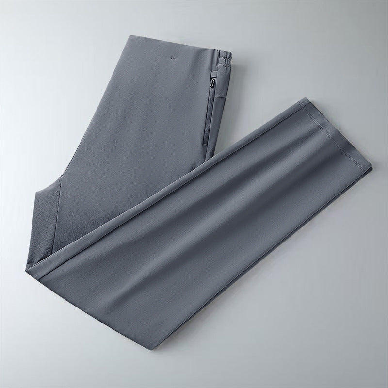 Damen Stretch-Outdoorhose mit elastischem Bund, Reißverschlusstaschen und geradem Schnitt Drune
