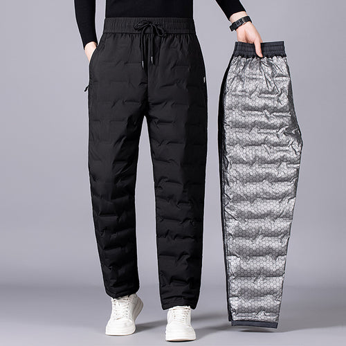 Herren Gepolsterte Thermohose mit Steppung, elastischem Bund und Reißverschlusstaschen Drune