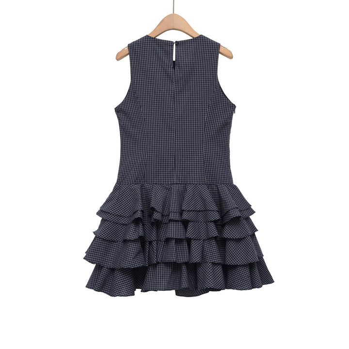Damen Raffiniertes Sommerkleid mit voluminösem Rüschensaum und elegantem Muster Drune