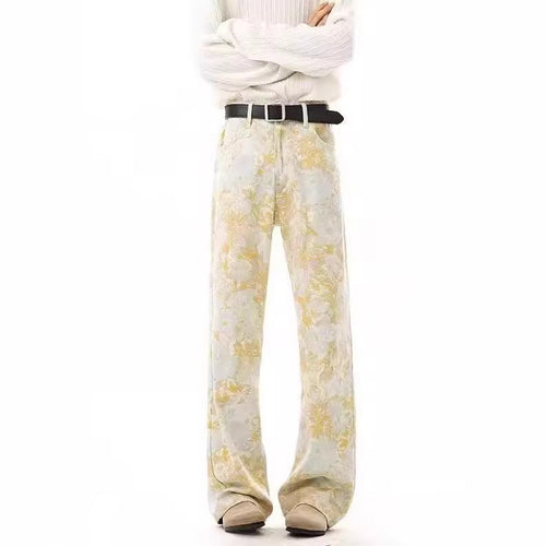 Damen Elegante und bequeme Floral-Print Weitgeschnittene Hose Drune