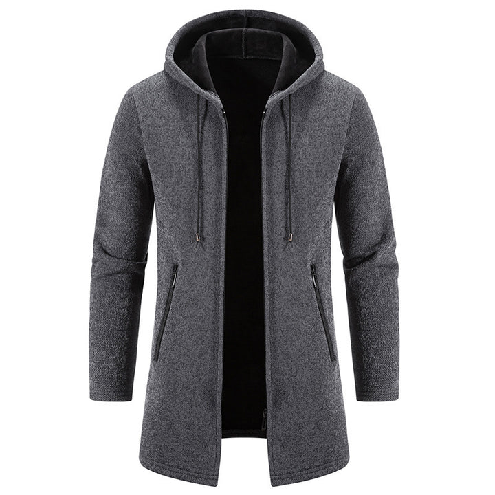 Herren praktische und stilvolle Fleecejacke mit Kapuze und Reißverschlusstaschen Drune