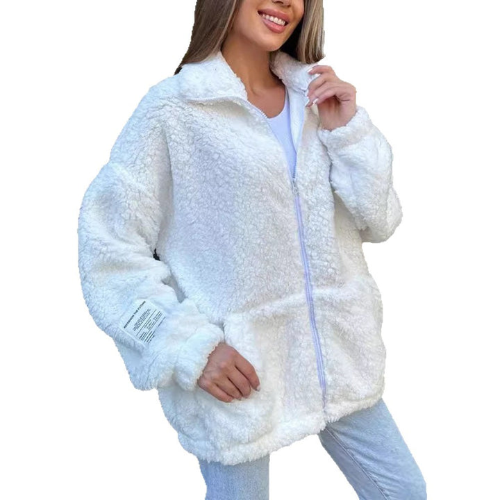 Damen Kuschelige Fleecejacke mit hohem Kragen und praktischen Taschen Drune
