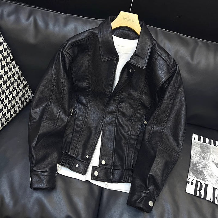 Damen Modische Lederjacke Drune