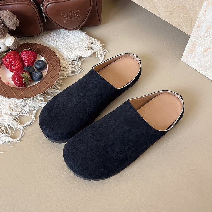 Damen Casual Wildleder Clogs mit Komfort-Fußbett Drune