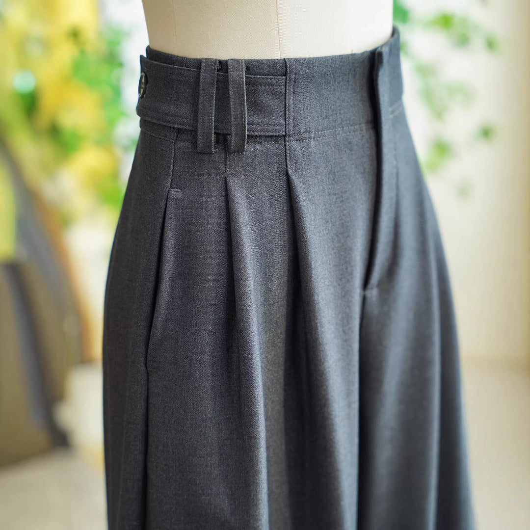 Damen Elegante und weit geschnittene Hochtaillierte Anzughose Drune