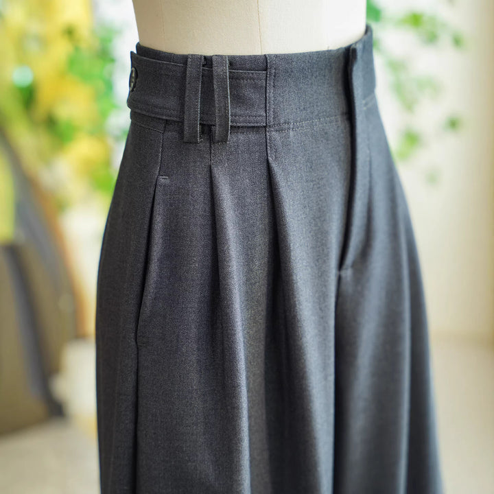 Damen Elegante und weit geschnittene Hochtaillierte Anzughose Drune
