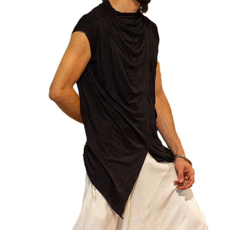 Herren asymmetrisches Kurzarm-T unique Longshirt Drune