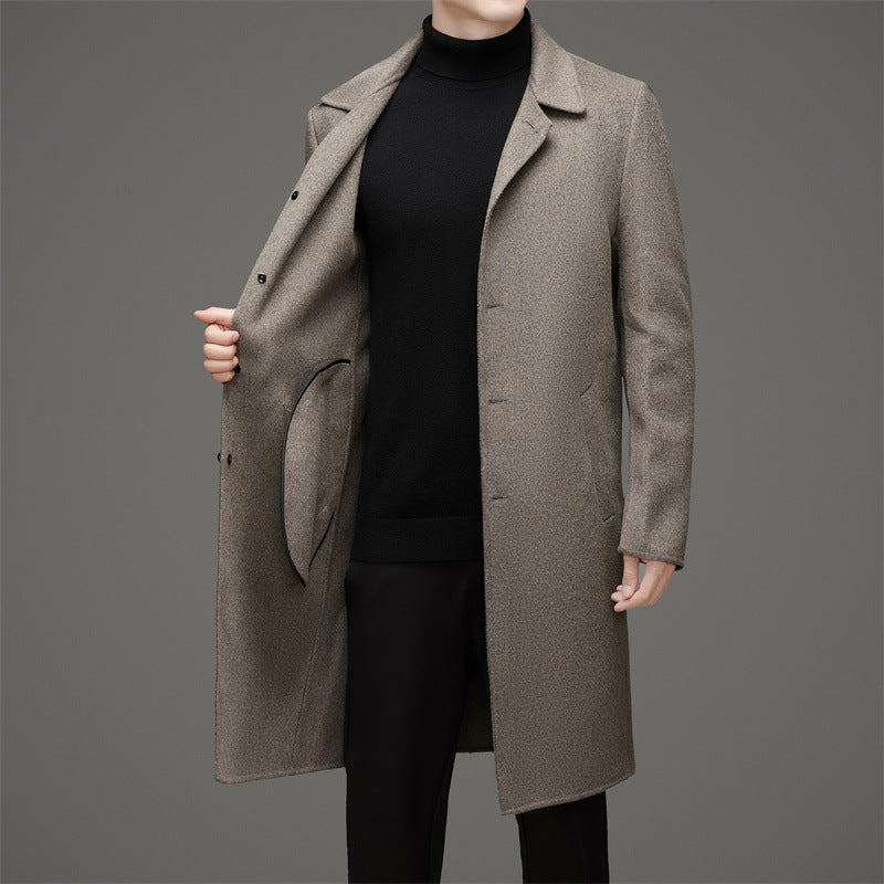 Herren eleganter Wollmantel Drune