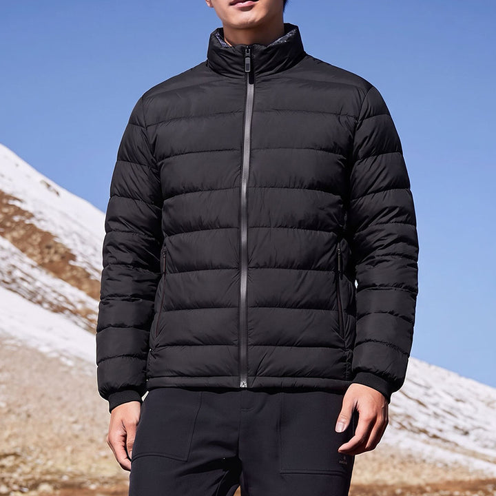 Herren Ultraleichte Kompakt‑Steppjacke mit Thermofüllung, Stehkragen & wasserabweisender Hülle Drune