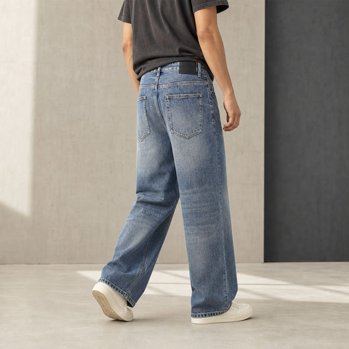 Damen Weite High‑Waist Jeans aus Vintage‑Denim Drune